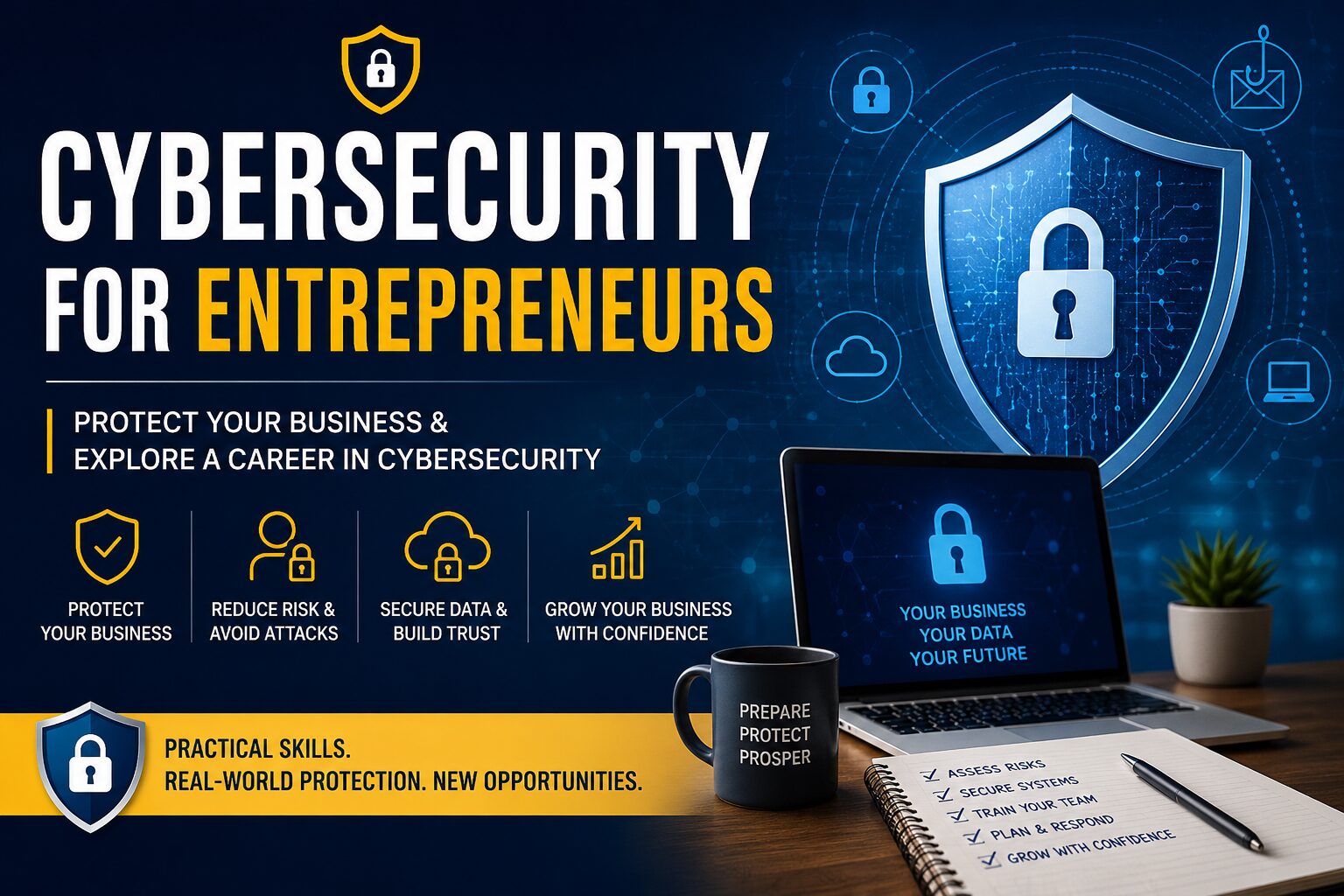 Cybersecurity for Entrepreneurs: Protect Your Business & Explore a Career in Cybersecurity